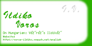 ildiko voros business card